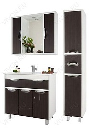 Водолей Зеркальный шкаф "Габи 120" венге/белый – фотография-3